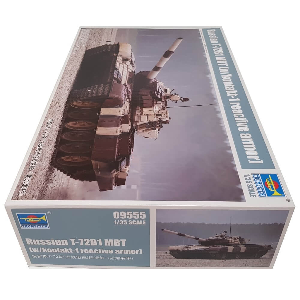 1:35 Russian T-72B1 MBT with kontakt-1 reactive armor - TRUMPETER