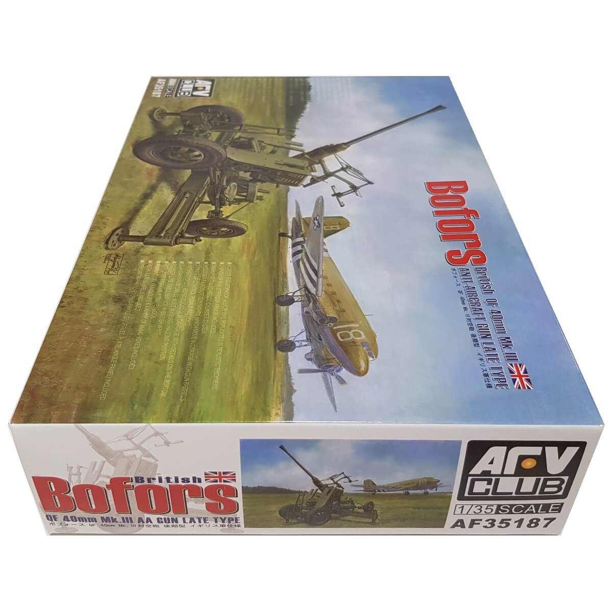 1:35 BOFORS British QF 40mm Mk.III Anti-aircraft Gun Late Type - AFV CLUB