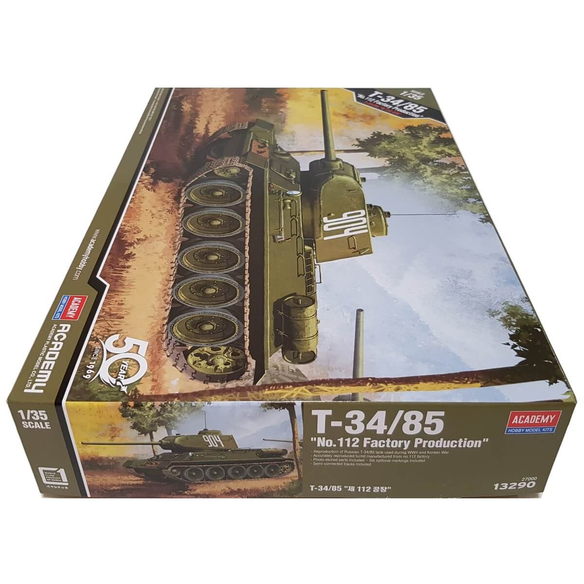 1:35 T-34/85 No. 112 Factory Production - ACADEMY