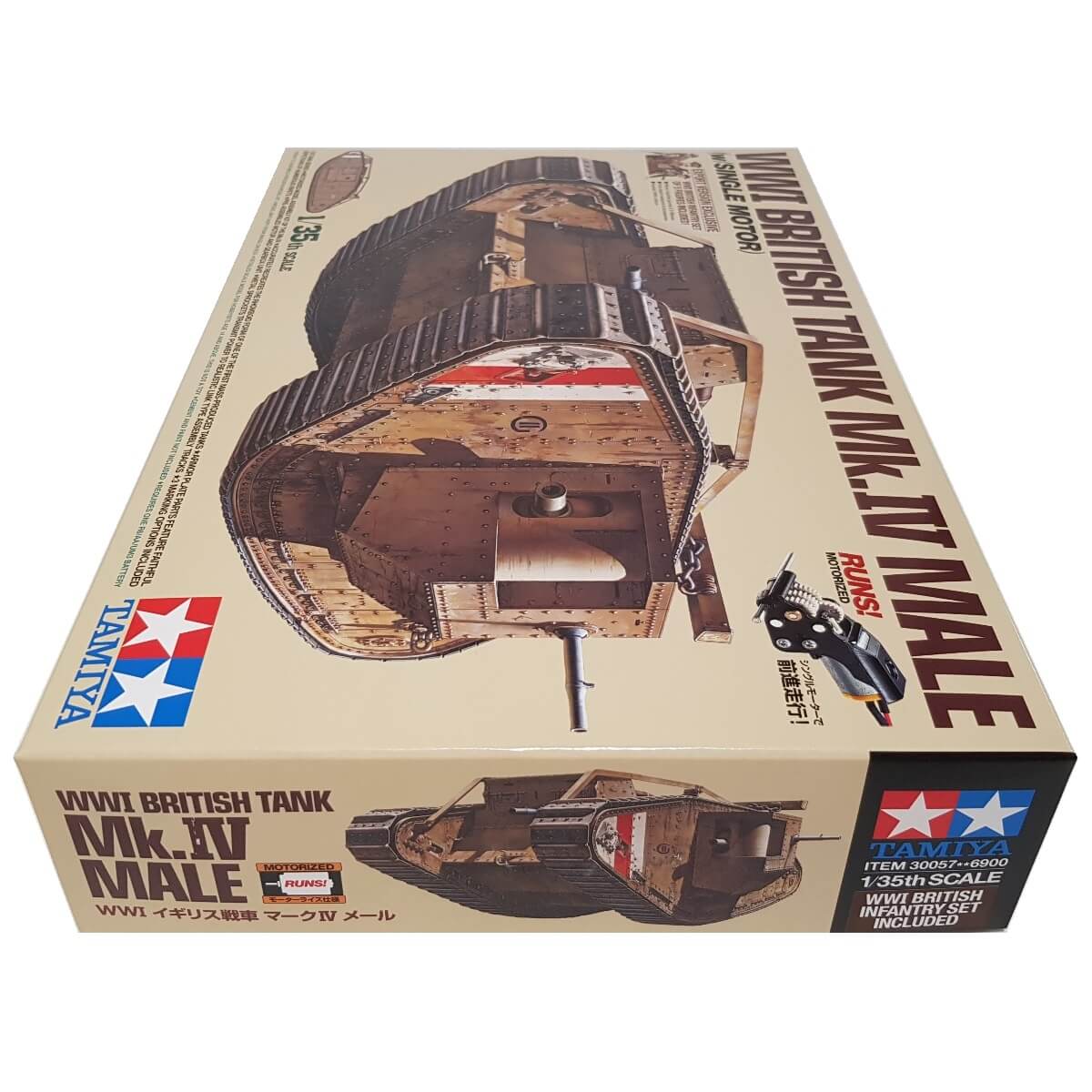 1:35 WWI British Tank Mk. IV Male with Single Motor - TAMIYA