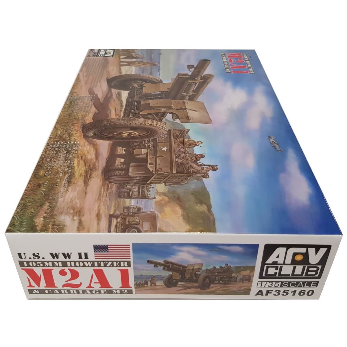 1:35 US WWII 105mm Howitzer M2A1 and Carriage M2 - AFV CLUB