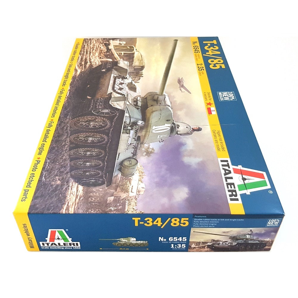 1:35 Soviet T-34/85 Tank with Detailed Interior - ITALERI