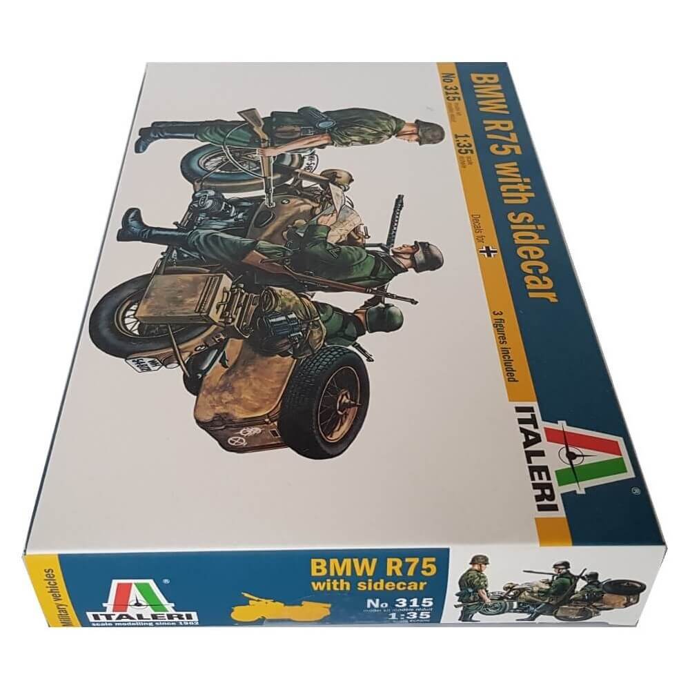 1:35 German BMW R75 Motorcycle with Sidecar - ITALERI