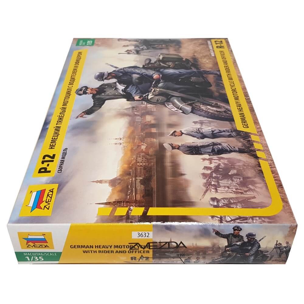 1:35 German R12 Heavy Motorcycle with Rider and Officer - ZVEZDA