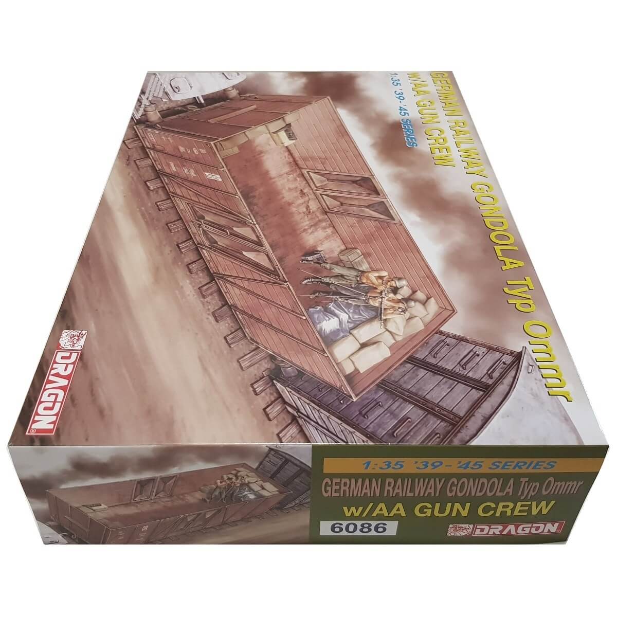 1:35 German Railway Gondola Typ Ommr with AA Gun Crew - DRAGON