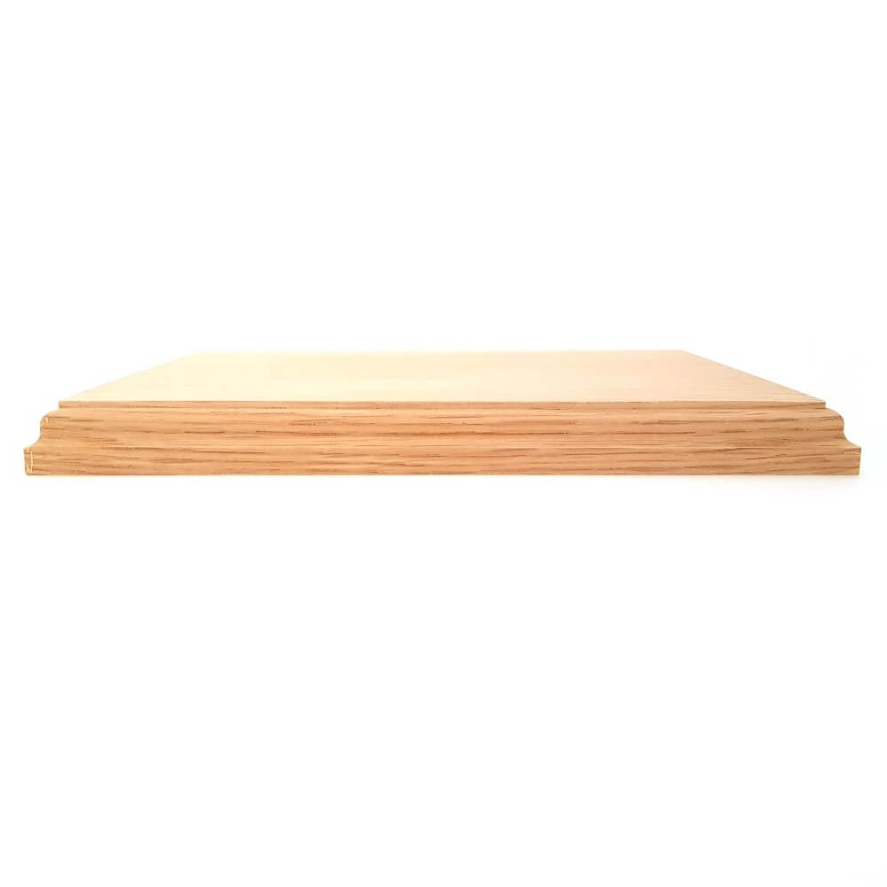 Solid OAK rectangular base 175 x 230 x 20 mm / 7 x 9 x ¾ inch