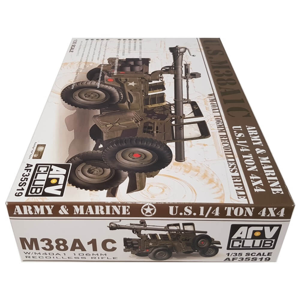 1:35 US ¼ ton M38A1C Army and Marine with M40A1 106mm Recoilless Rifle - AFV CLUB