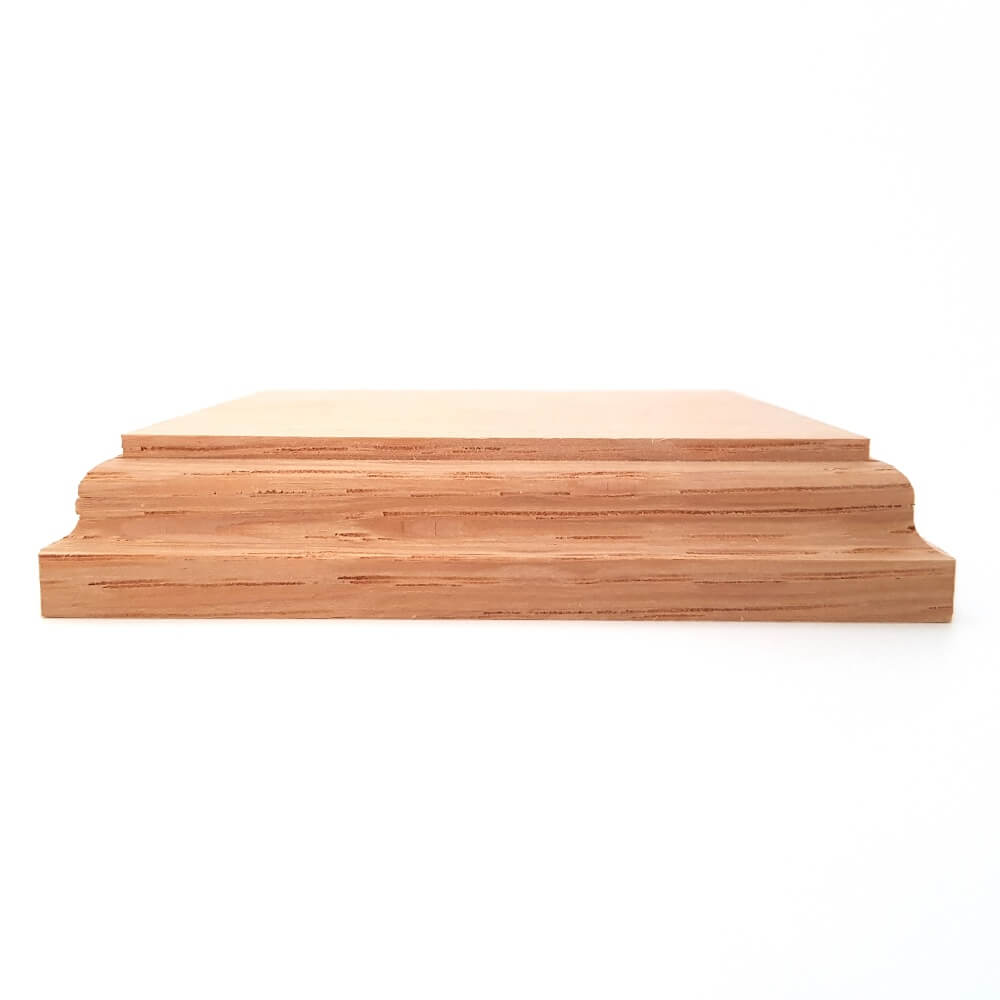 Solid OAK square base 100 x 100 x 20 mm / 4 x 4 x ¾ inch