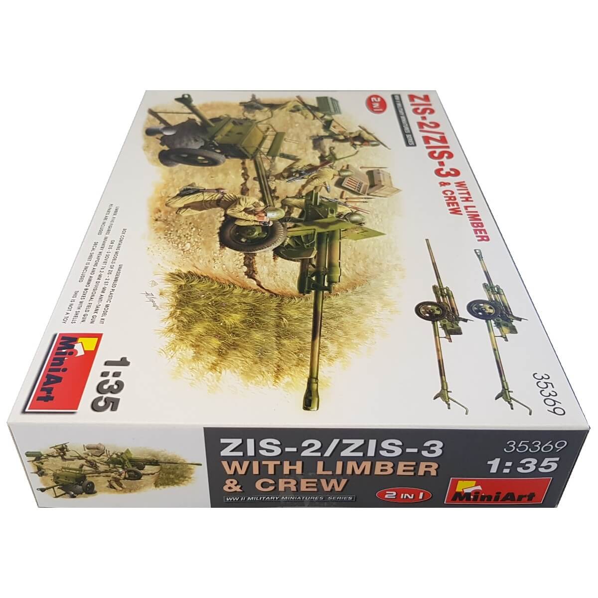 1:35 ZiS-2 / ZiS-3 with Limber and Crew - MINIART