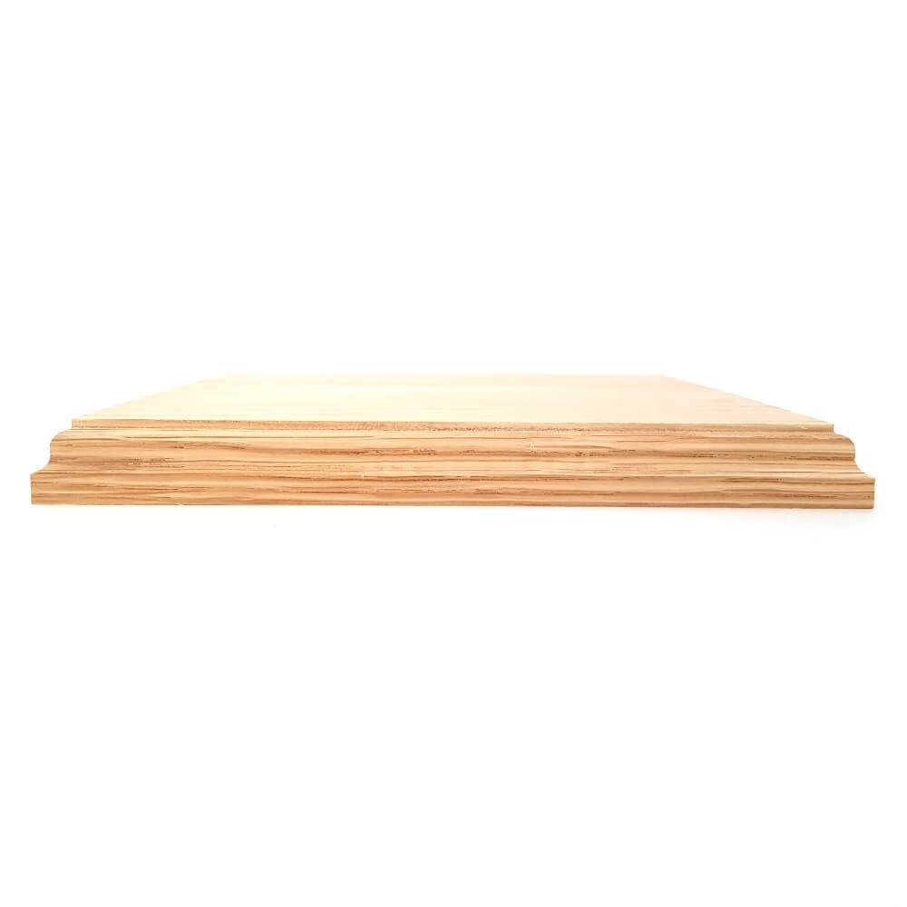 Solid OAK square base 200 x 200 x 20 mm / 8 x 8 x ¾ inch
