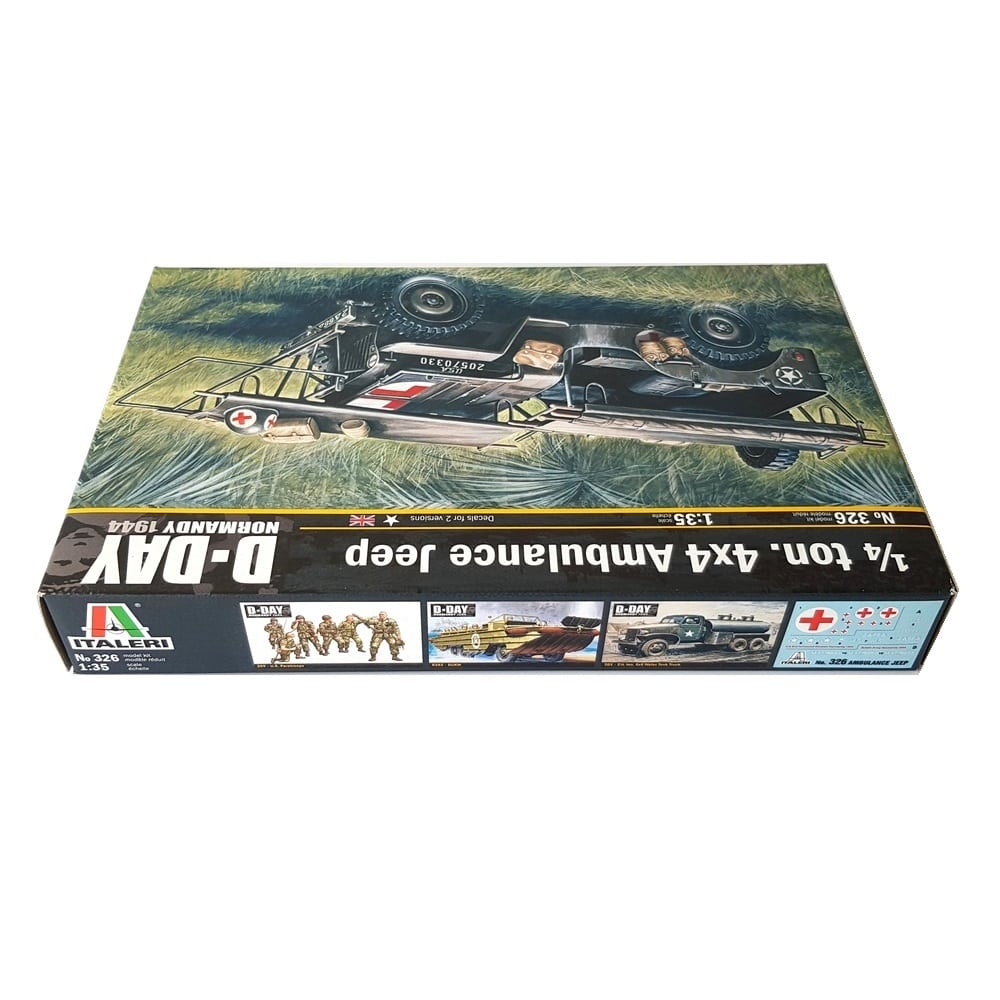 1:35 Allies 1⁄4 ton 4x4 Ambulance JEEP D-Day Normandy 1944 - ITALERI