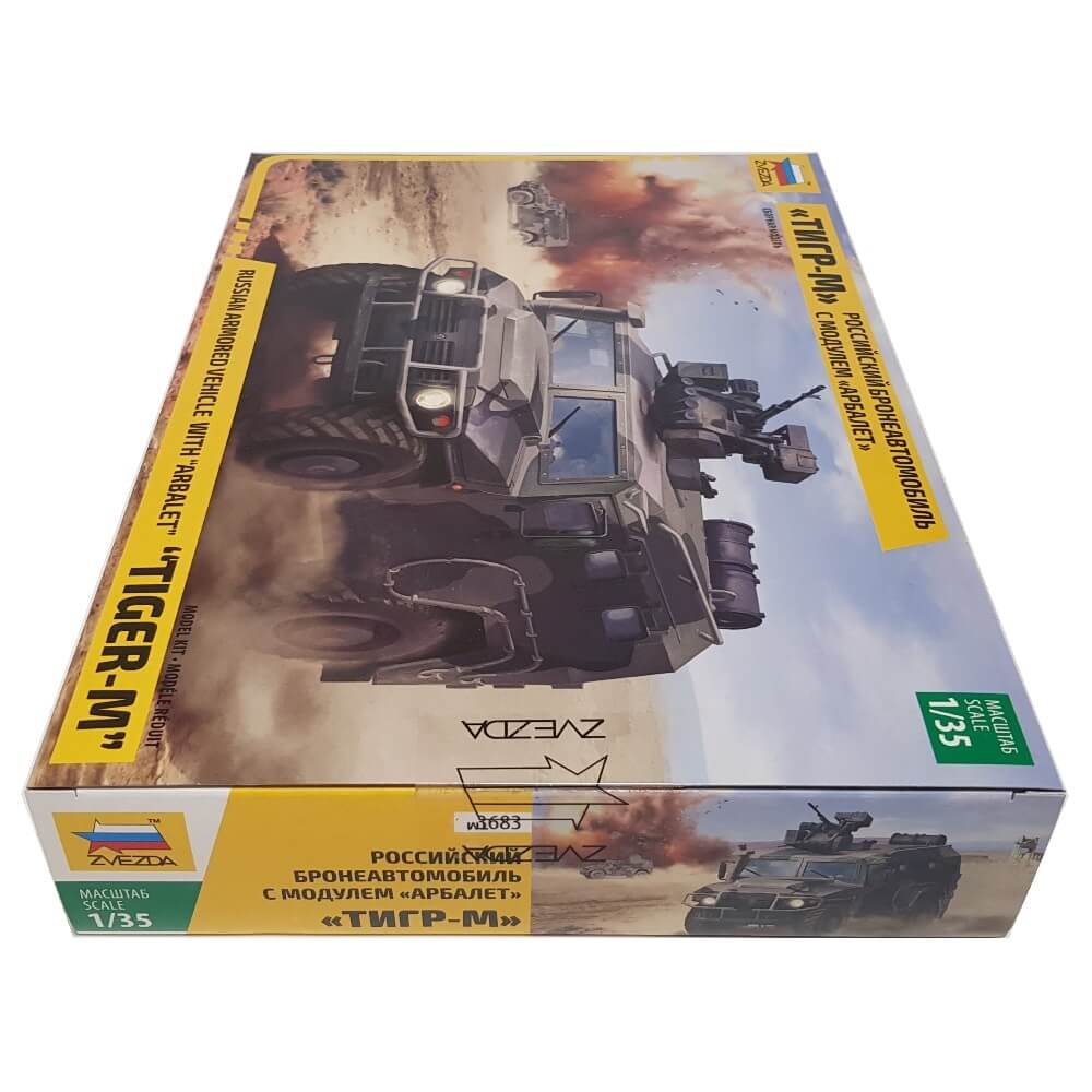 1:35 Russian TIGER-M Armored Vehicle with ARBALET module - ZVEZDA