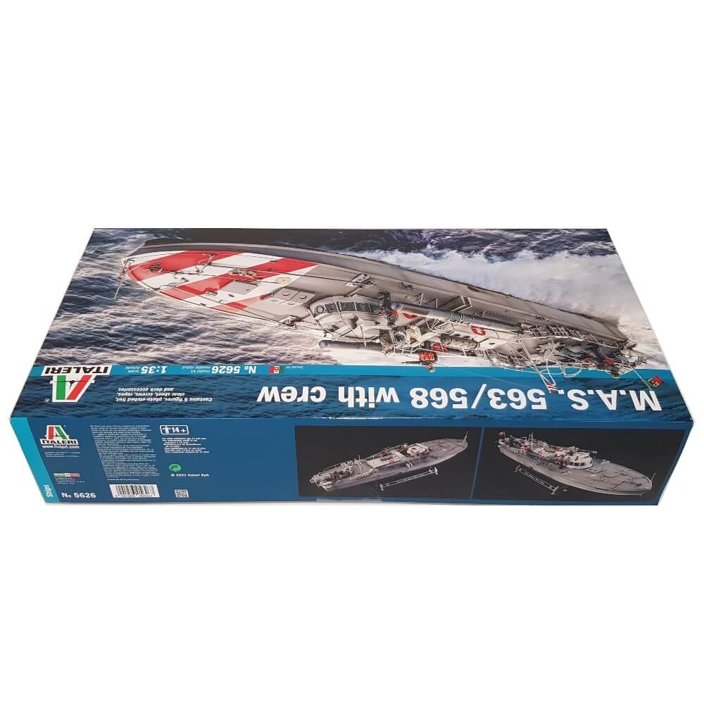 1:35 Italian MAS 563/568 boat with Crew - ITALERI
