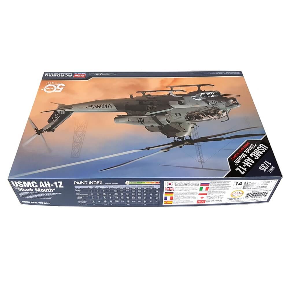 1:35 US Army BELL USMC AH-1Z Shark Mouth Helicopter - ACADEMY