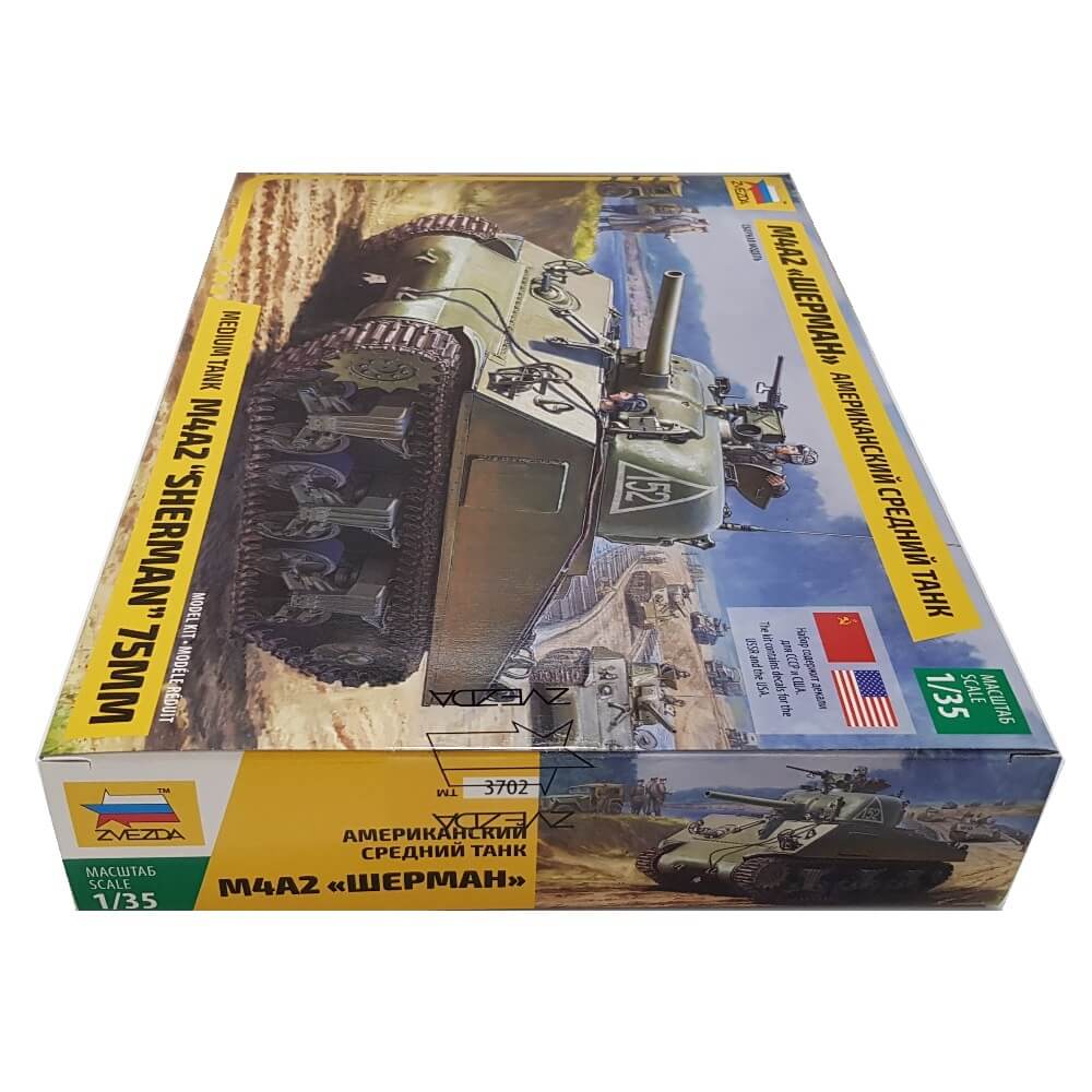 1:35 M4A2 SHERMAN 75mm Medium Tank - ZVEZDA