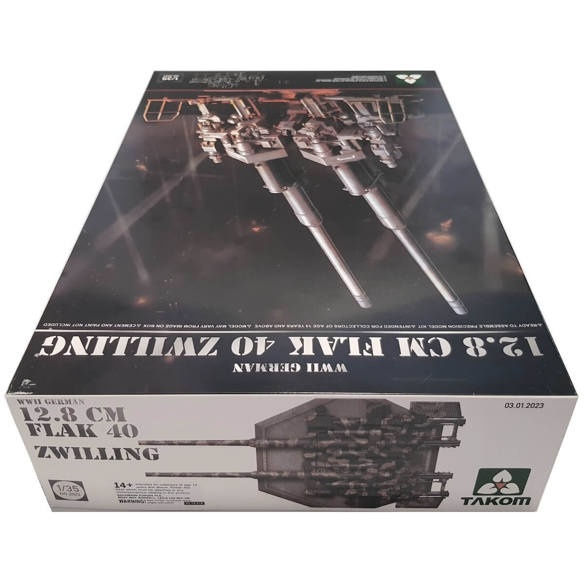 1:35 WWII German 12.8cm Flak 40 Zwilling - TAKOM