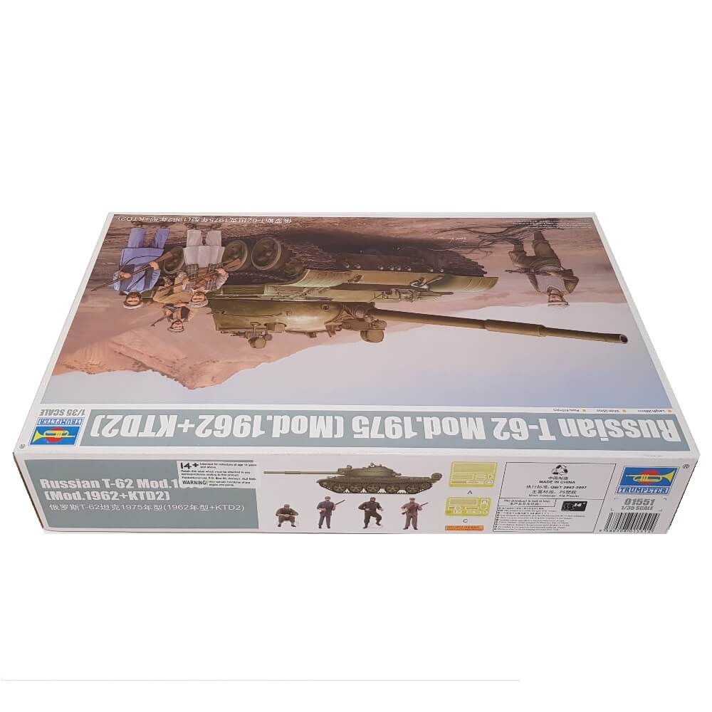 1:35 Russian T-62 Mod. 1975 / Mod. 1962 with KTD2 - TRUMPETER