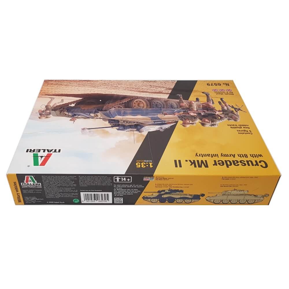 1:35 British CRUSADER Mk. II with 8th Army Infantry - ITALERI