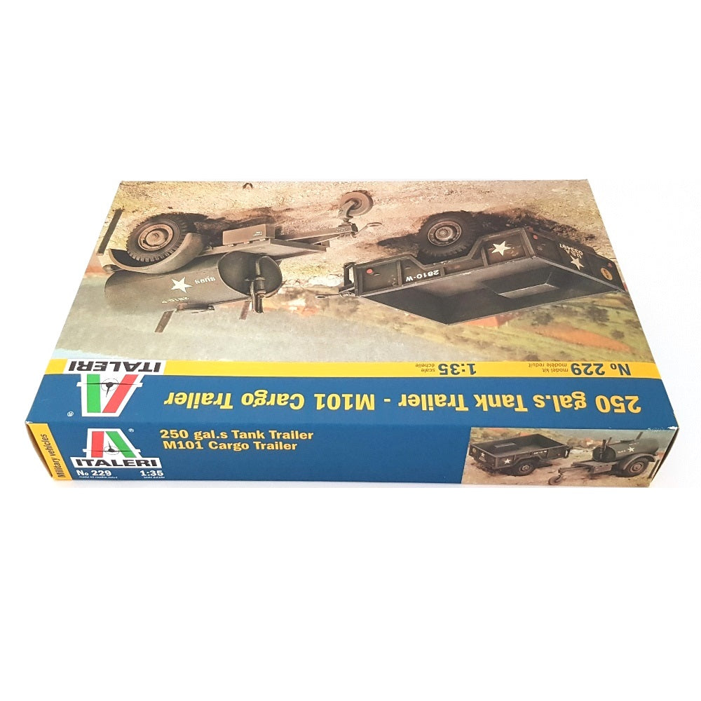 1:35 US Army 250 Gallons Tank Trailer and M101 Cargo Trailer - ITALERI