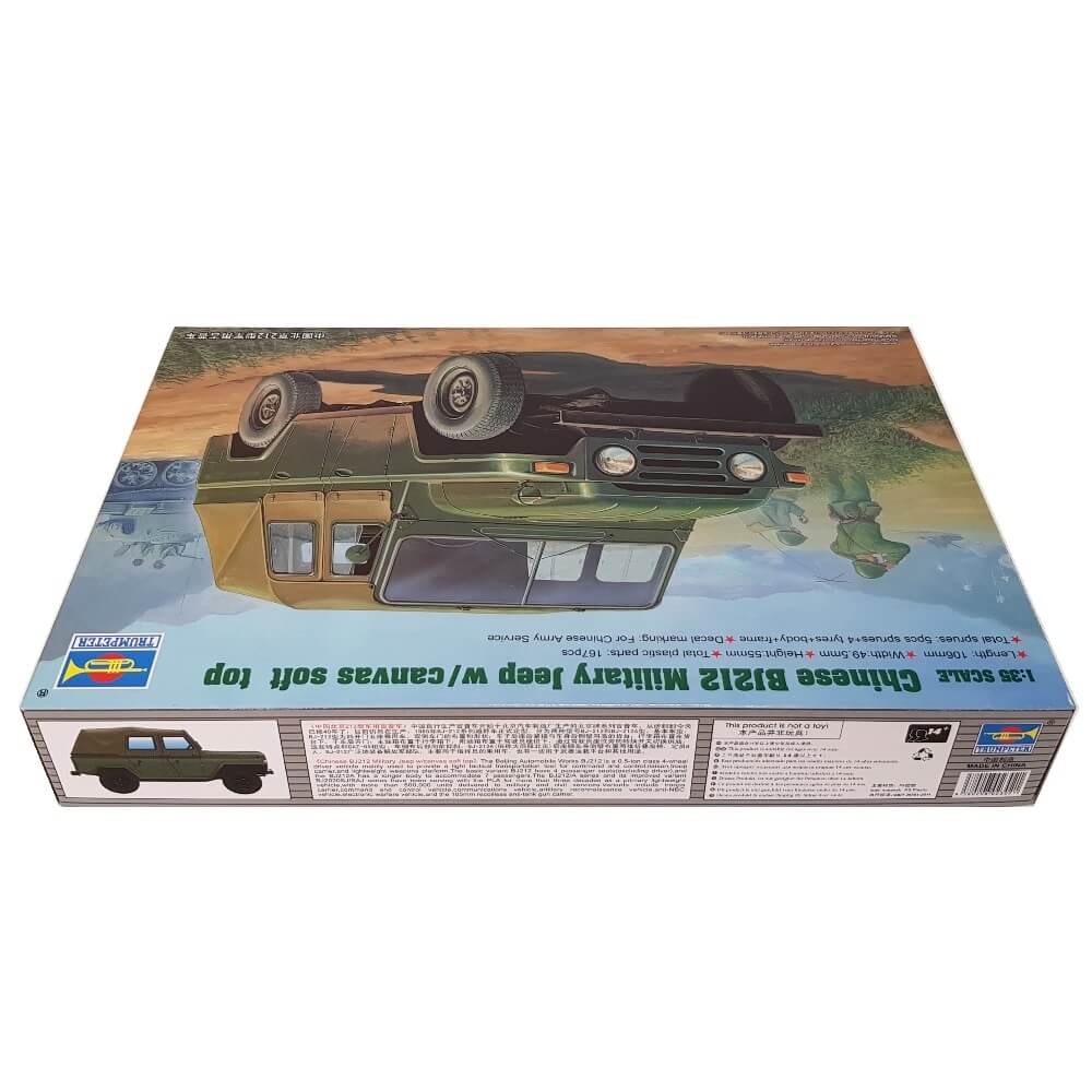 1:35 Chinese BJ212 Military Jeep with Canvas Soft Top - TRUMPETER