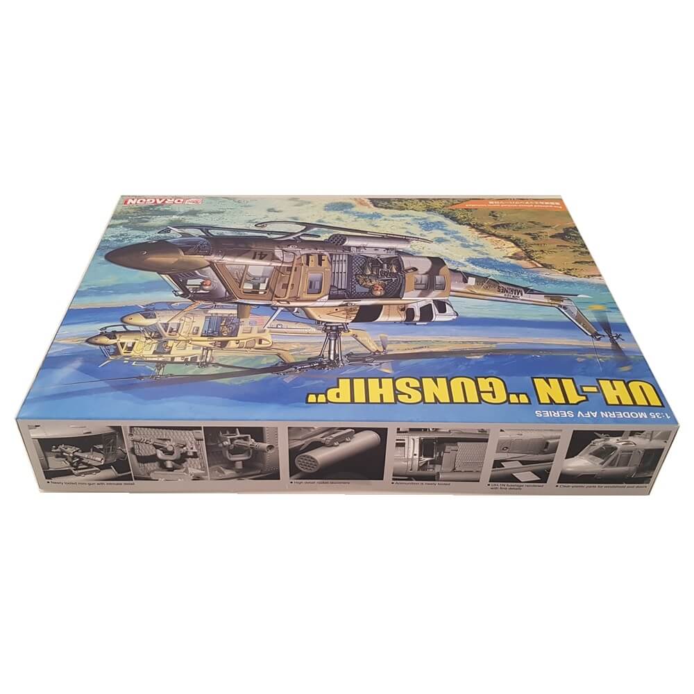 1:35 US Marines BELL UH-1N GUNSHIP Helicopter - DRAGON