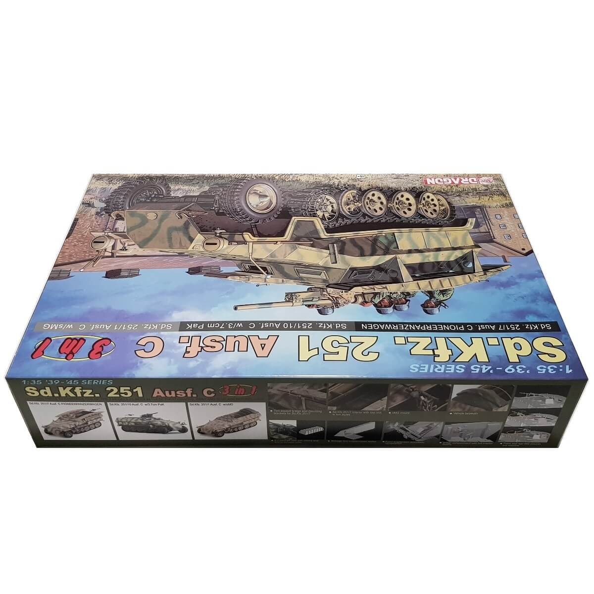 1:35 Sd.Kfz. 251 Ausf. C (3 in 1) with EZ Trucks - DRAGON