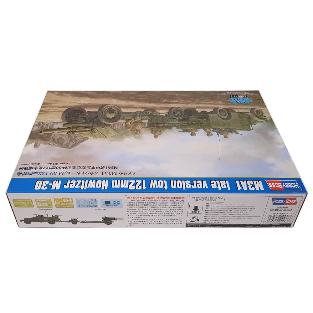 1:35 M3A1 late version tow 122mm Howitzer M-30 - HOBBY BOSS
