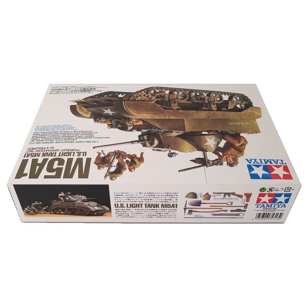 1:35 US Light Tank M5A1 Pursuit Operation with 4 Figures - TAMIYA