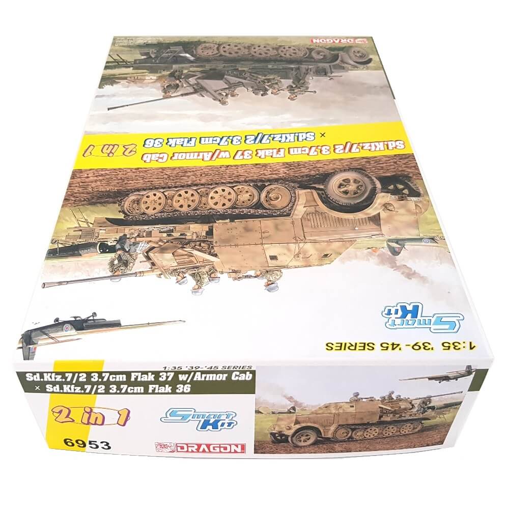 1:35 German Sd.Kfz. 7/2 3.7cm FlaK 37 with Armor Cab / Sd.Kfz. 7/2 3.7cm FlaK 36 - DRAGON
