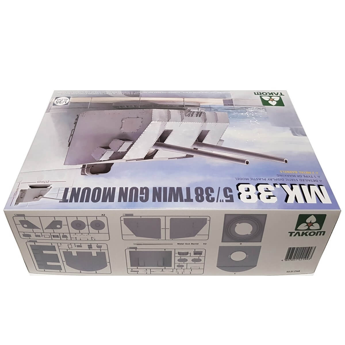 1:35 MK.38 5"/38 Twin Gun Mount - TAKOM