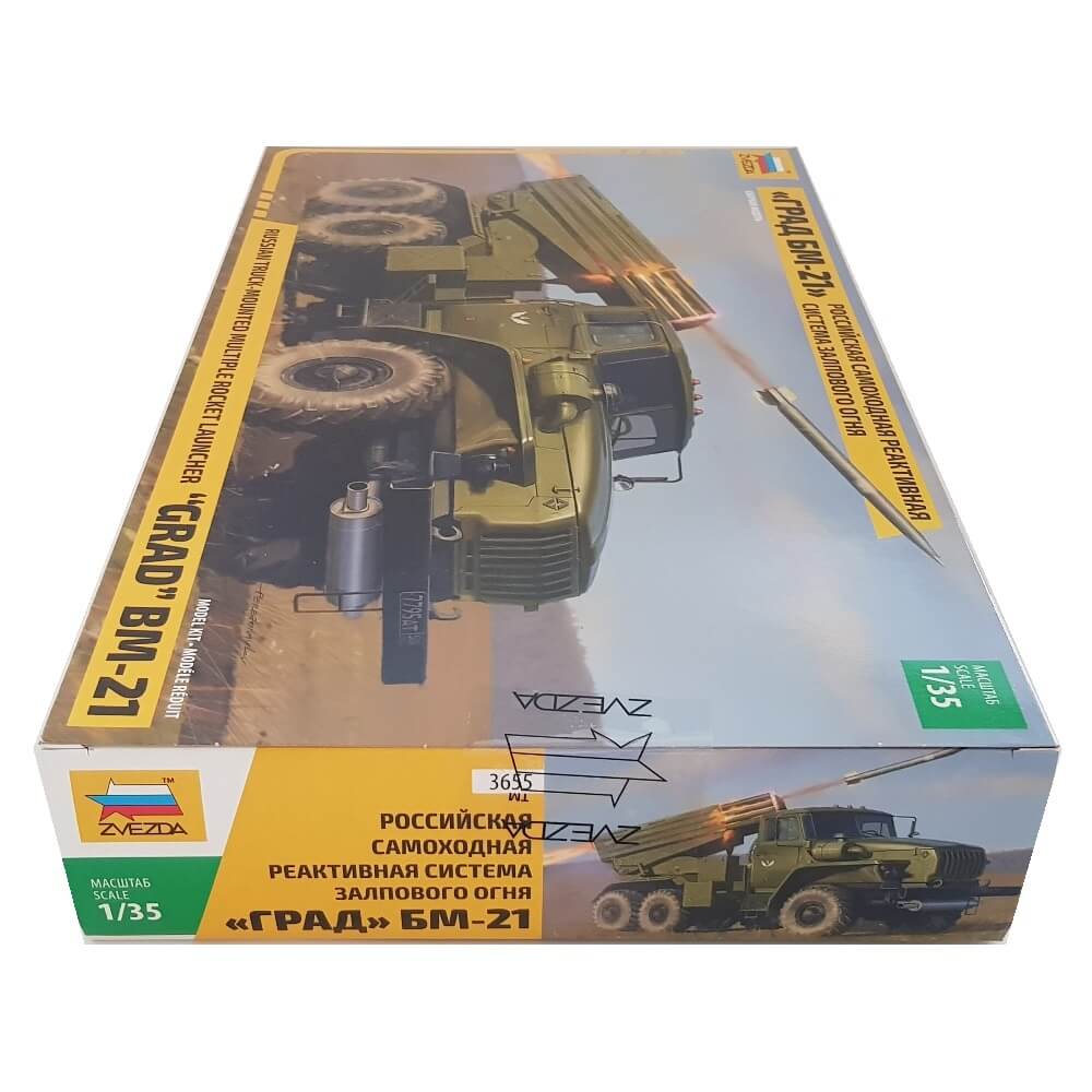 1:35 Russian Truck Mounted Multiple Rocket Launcher GRAD BM-21 - ZVEZDA