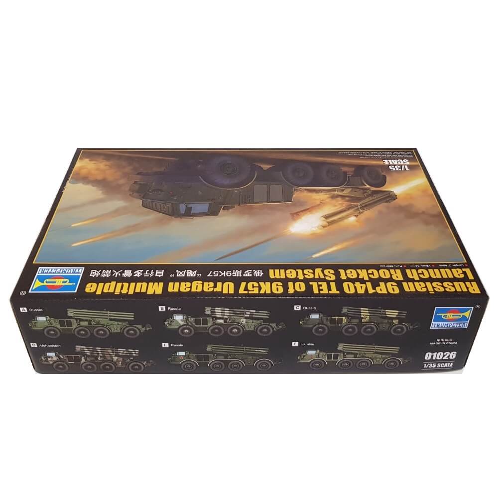 1:35 Russian 9P140 TEL of 9K57 Uragan Multiple Launch Rocket System - TRUMPETER