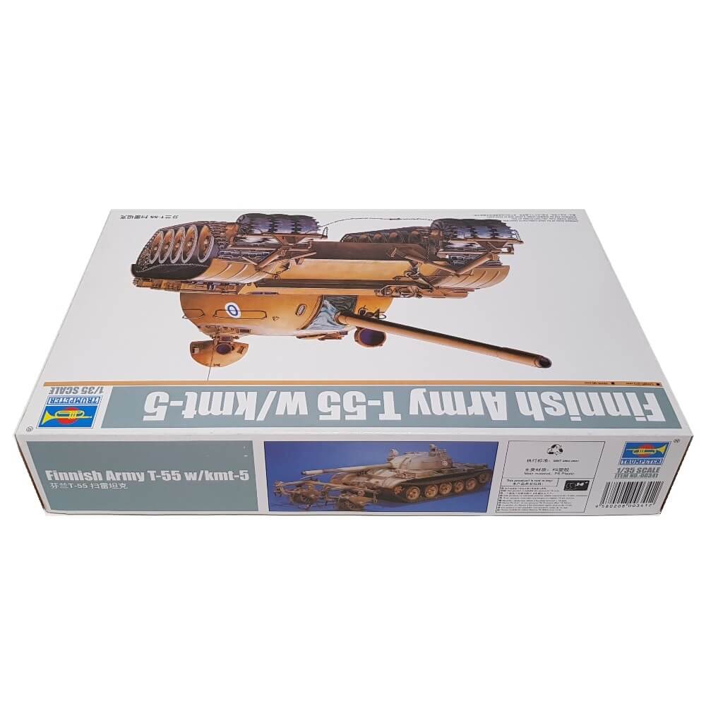 1:35 Finnish Army T-55 with KMT-5 - TRUMPETER