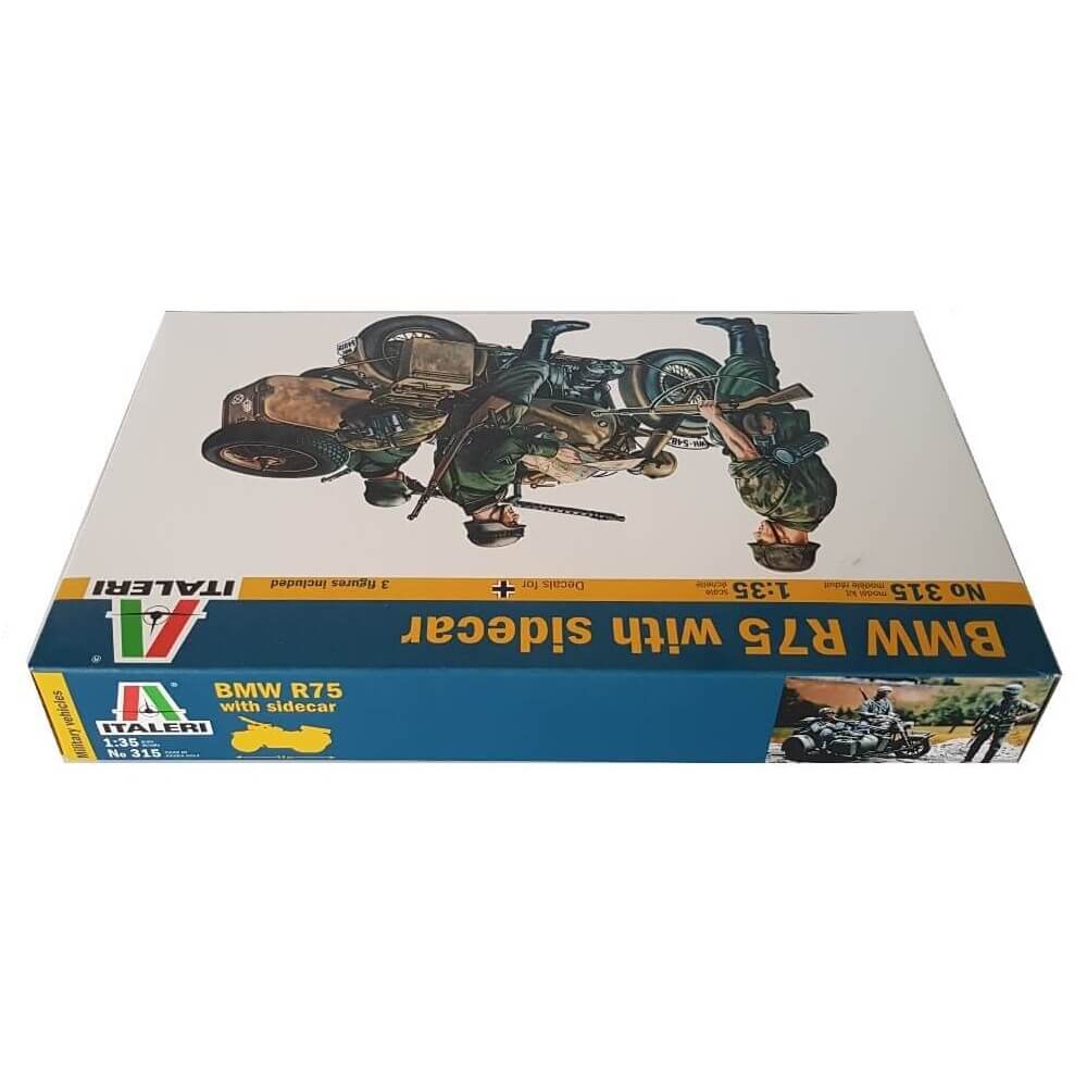 1:35 German BMW R75 Motorcycle with Sidecar - ITALERI