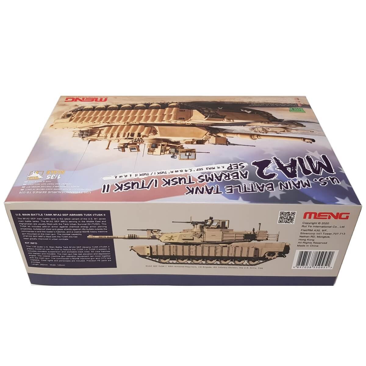1:35 US Main Battle Tank M1A2 Abrams TUSK I / TUSK II SEP - MENG