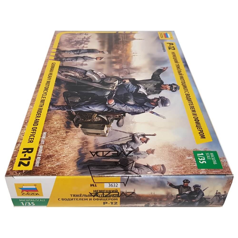 1:35 German R12 Heavy Motorcycle with Rider and Officer - ZVEZDA