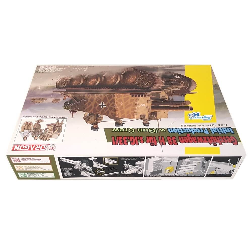 1:35 German GESCHUTZWAGEN 38 H fur s.IG.33/1 Initial Production with Gun Crew - DRAGON