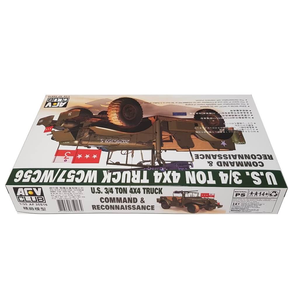 1:35 US ¾ ton 4x4 Truck WC57/WC56 Command and Reconnaissance - AFV CLUB