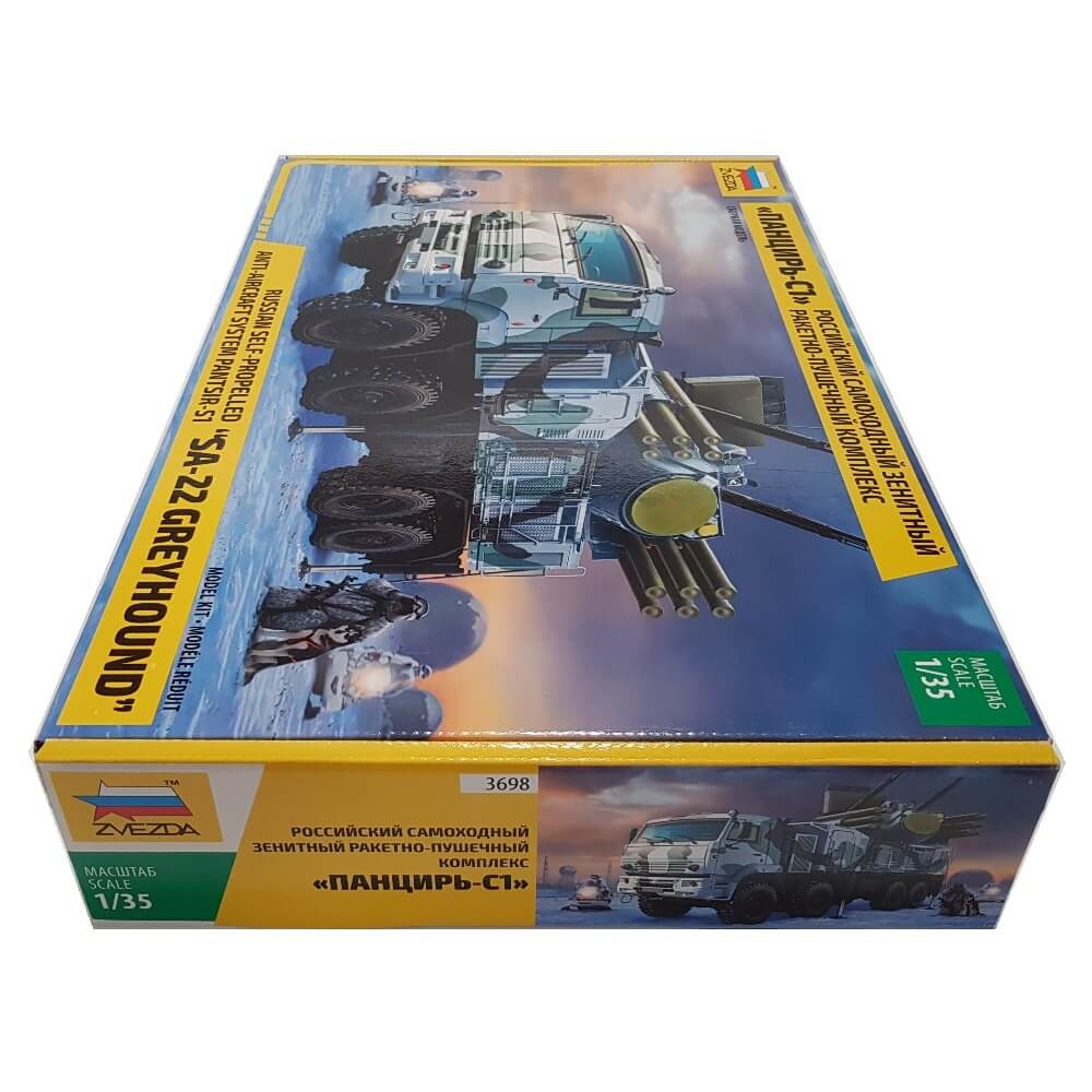 1:35 Russian PANTSIR-S1 Self-Propelled Anti-Aircraft System SA-22 GREYHOUND - ZVEZDA