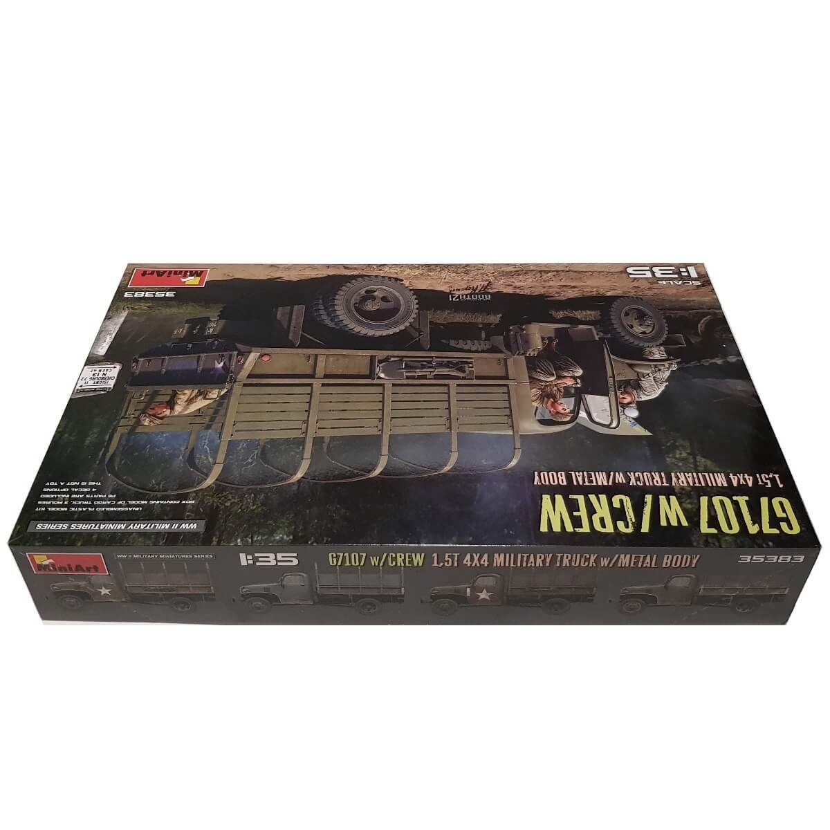 1:35 G7107 1½-ton 4x4 Cargo Truck with Metal Body and Crew - MINIART
