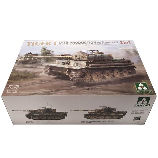 1:35 Tiger I Late Production with Zimmerit Sd.Kfz. 181 Pz.Kpfw. VI Ausf. E - Late/Late Command - TAKOM