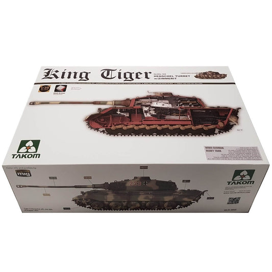 1:35 Sd.Kfz. 182 King Tiger Henschel Turret with Zimmerit - TAKOM