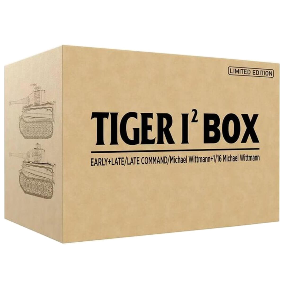 1:35 Tiger I² BOX Early Late/Late Command with Michael Wittmann and 1/16 Michael Wittmann - TAKOM