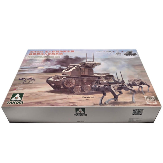 1:35 ZRY-222 Unmanned Combat Ground Vehicle with Robot Wolves - TAKOM