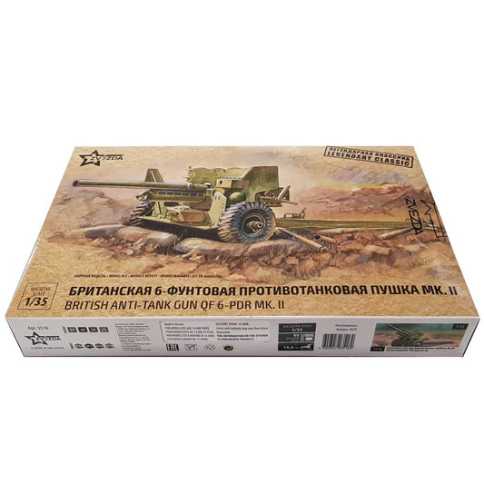 1:35 British Anti-Tank Gun QF 6 pdr Mk-II - ZVEZDA