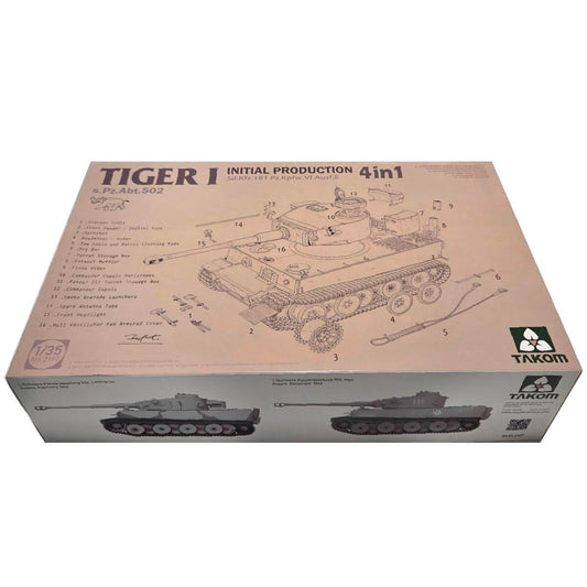 1:35 Tiger I Initial Production 4 in 1 - s.Pz.Abt.502 - TAKOM