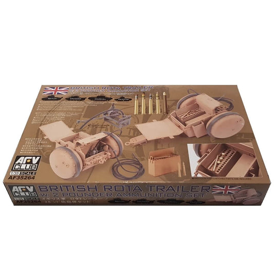 1:35 British Rota Trailer with 2 Pounder Ammunition Set - AFV CLUB