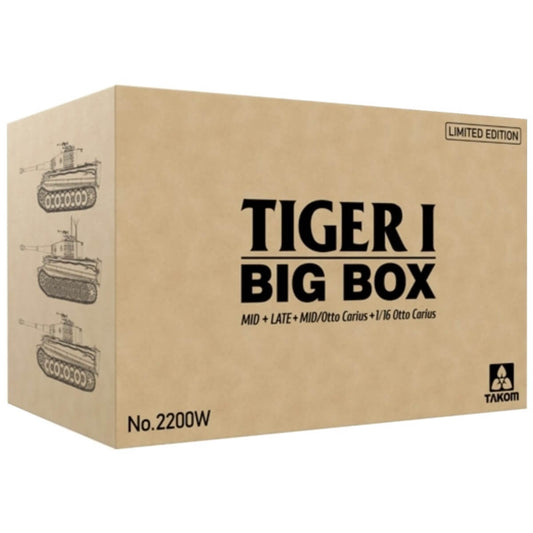 1:35 TIGER I BIG BOX Mid/Late/Mid with Otto Carius and 1/16 Otto Carius figure - TAKOM