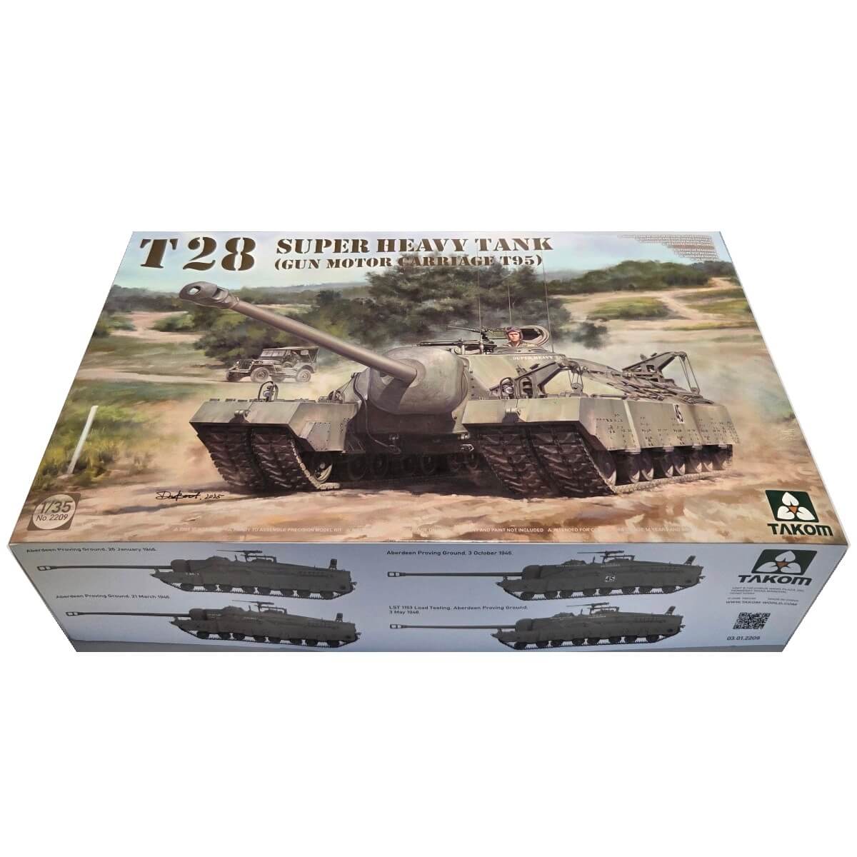1:35 T28 Super Heavy Tank - Gun Motor Carriage T95 - TAKOM
