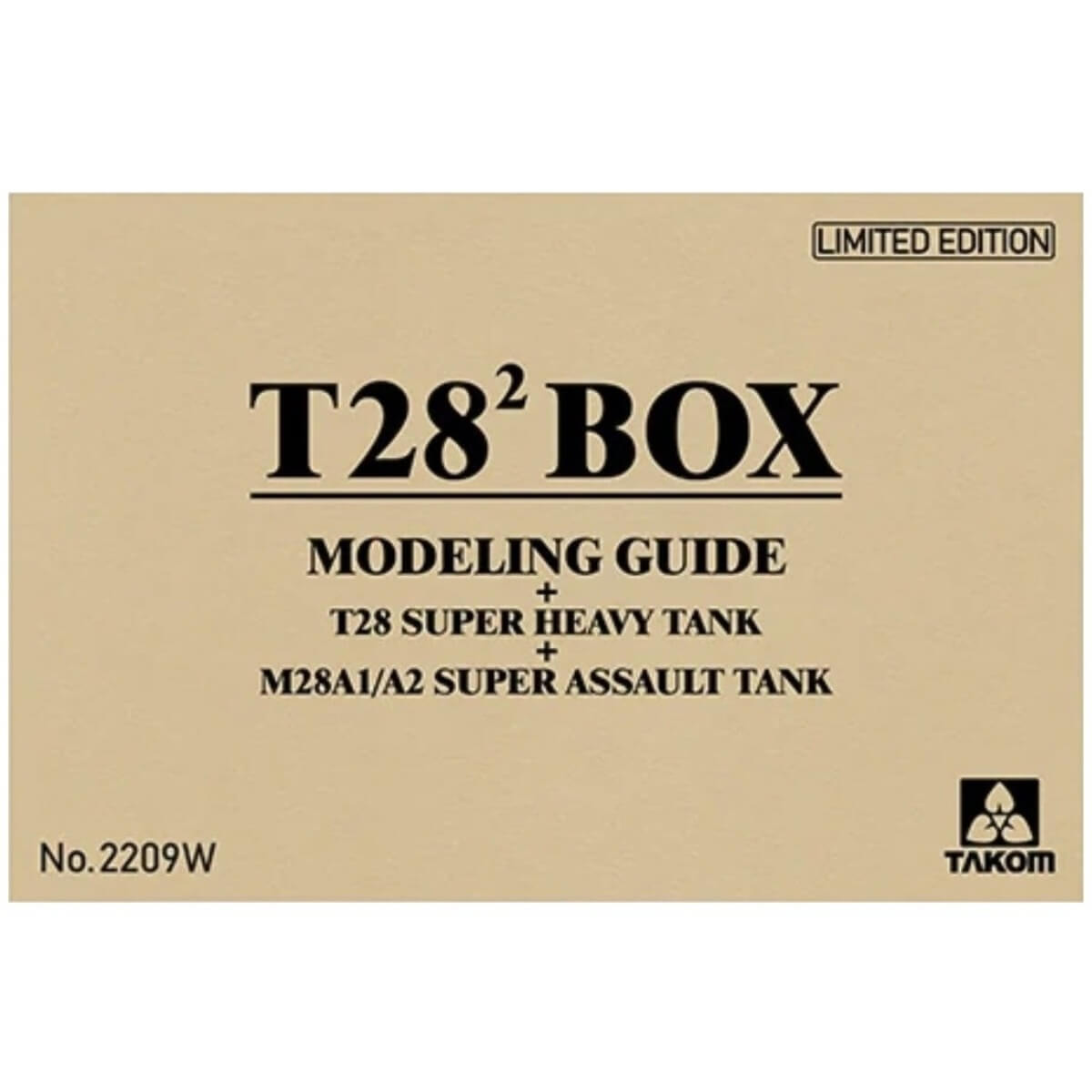 1:35 T28² BOX T28 Super Heavy Tank + T28A1/A2 Super Assault Tank + Modelling Guide - TAKOM